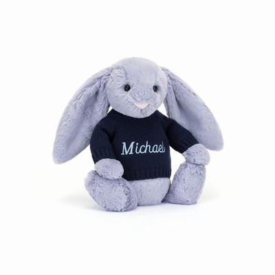 Jellycat Bashful Viola Konijn with Navy Jumper | EL2869175